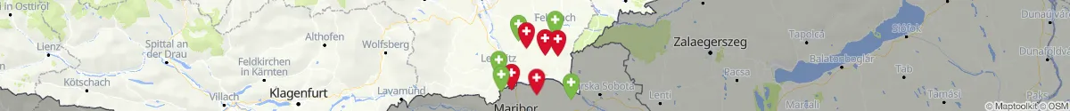 Kartenansicht für Apotheken-Notdienste in der Nähe von Sankt Peter am Ottersbach (Südoststeiermark, Steiermark)